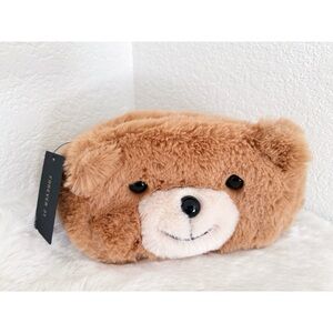 FOREVER 21 Faux Fur Bear Cosmetic Bag